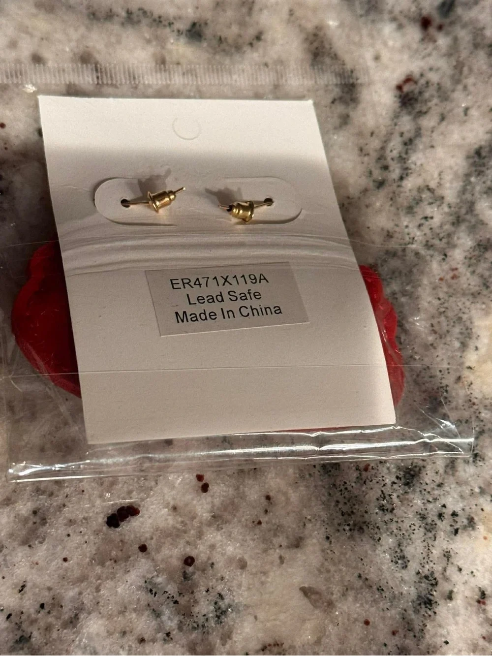 Hello Kitty Red and White Rhinestone Dangle Earrings